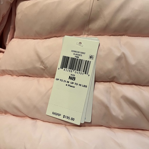 🩷 Ralph Lauren Baby Girl Pink Down Puffer Jacket Snowsuit | 4pc Set | NB - Picture 3 of 13